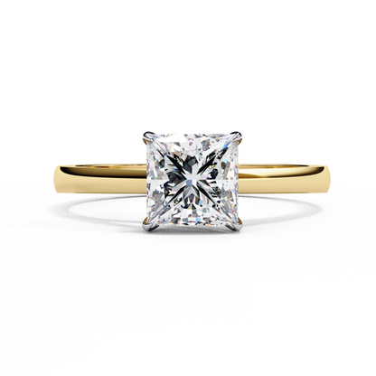 Helia Crest Princess Solitaire Ring