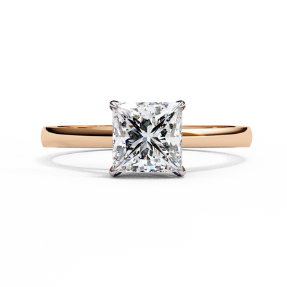 Helia Crest Princess Solitaire Ring