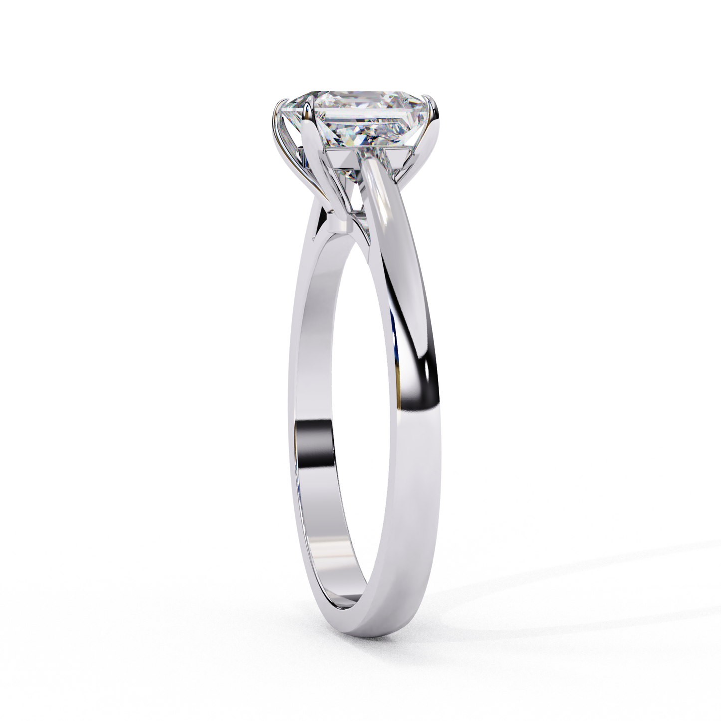 Helia Crest Princess Solitaire Ring