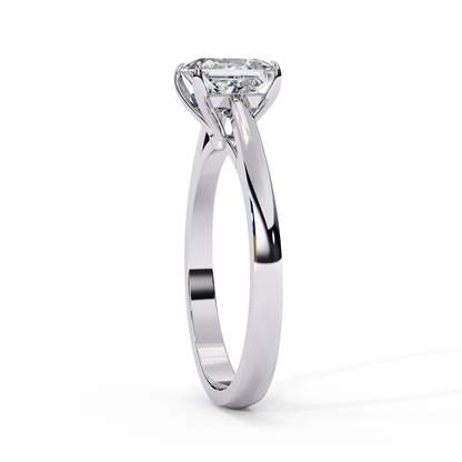 Helia Crest Princess Solitaire Ring