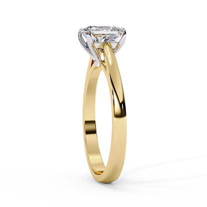 Helia Crest Princess Solitaire Ring