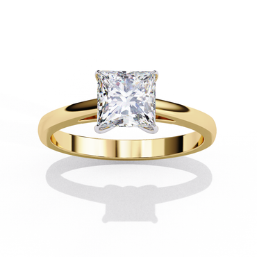 Helia Crest Princess Solitaire Ring