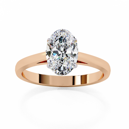 Solenne Astra Oval Solitaire Ring