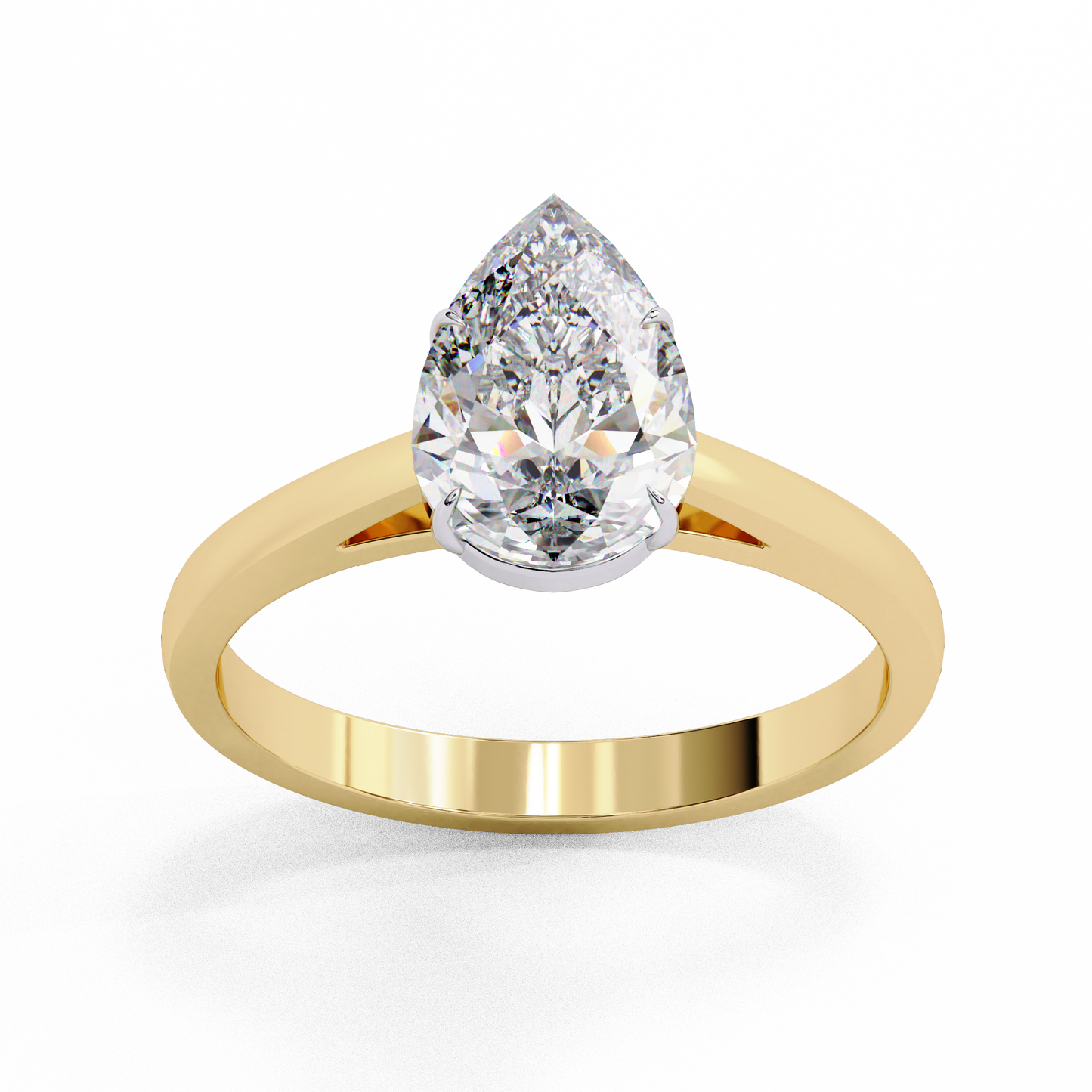 Coralia Icon Pear Solitaire Ring