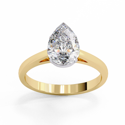 Coralia Icon Pear Solitaire Ring