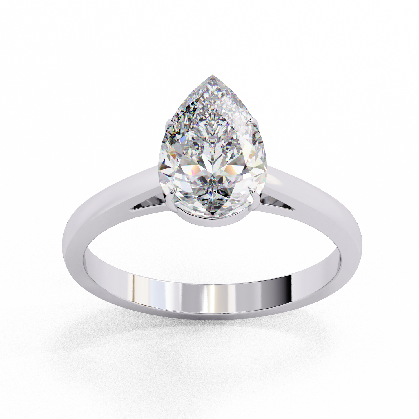 Coralia Icon Pear Solitaire Ring
