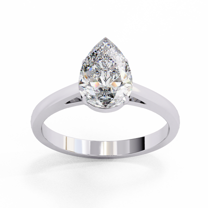 Coralia Icon Pear Solitaire Ring