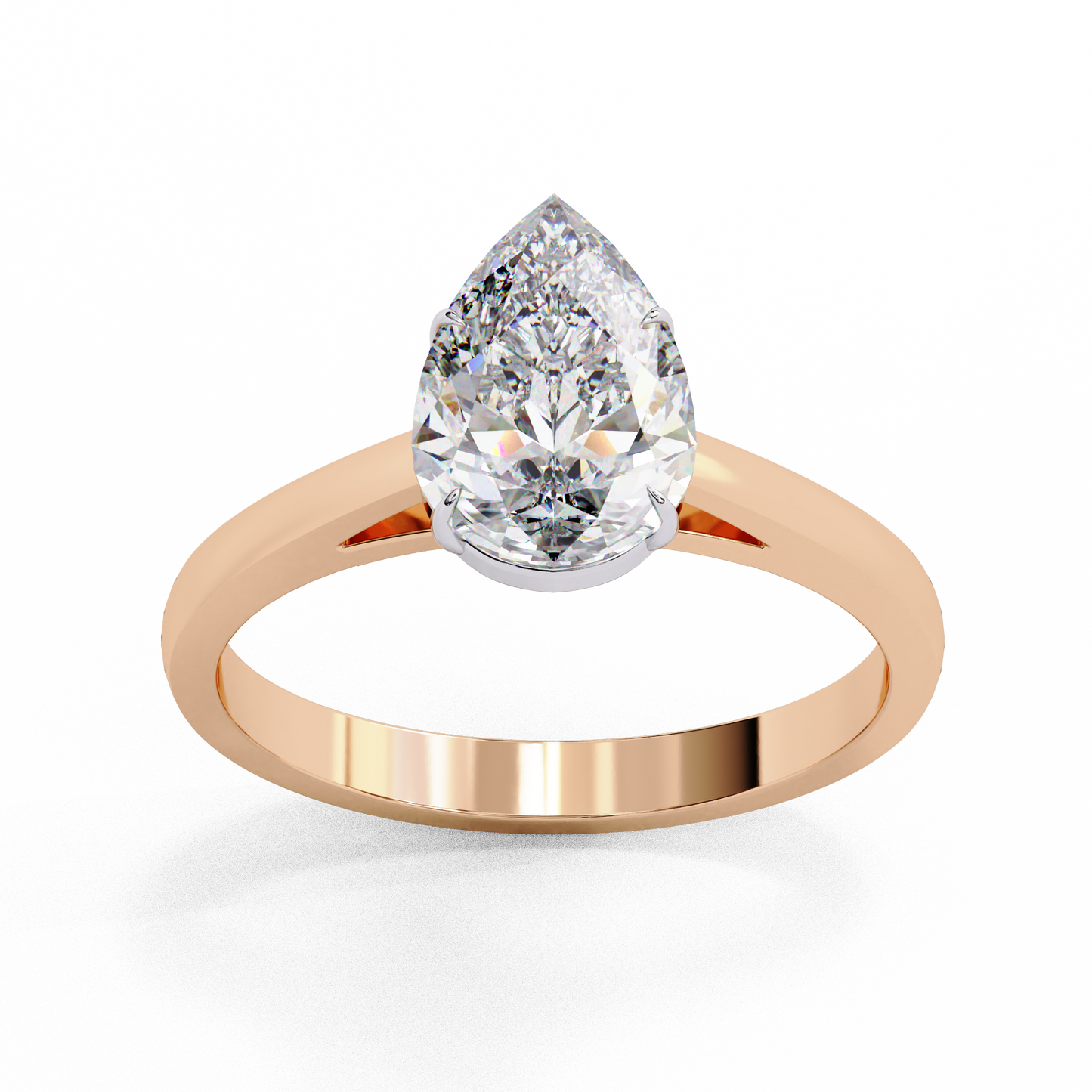 Coralia Icon Pear Solitaire Ring