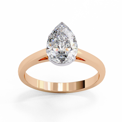 Coralia Icon Pear Solitaire Ring