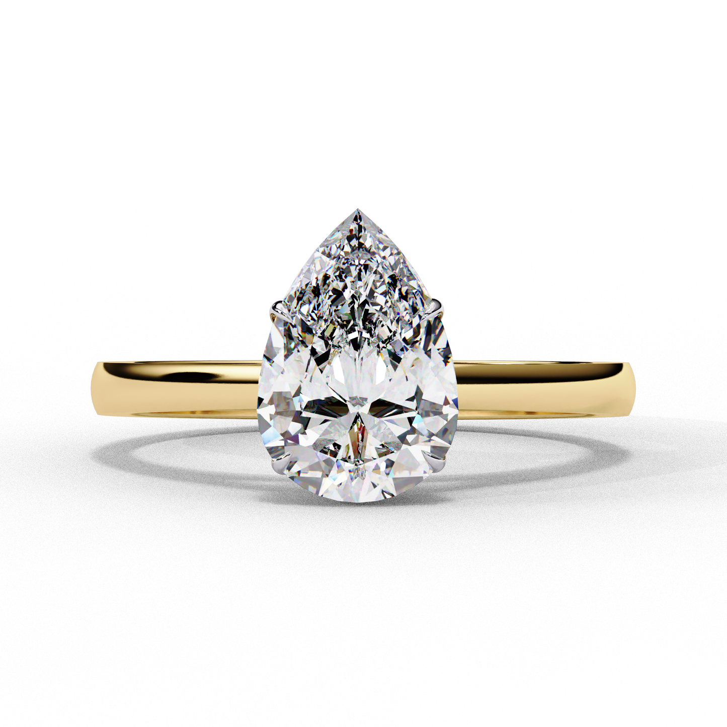 Coralia Icon Pear Solitaire Ring