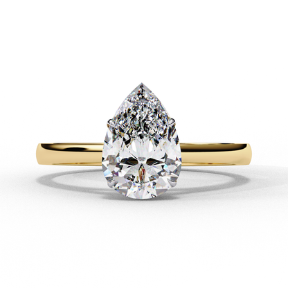 Coralia Icon Pear Solitaire Ring