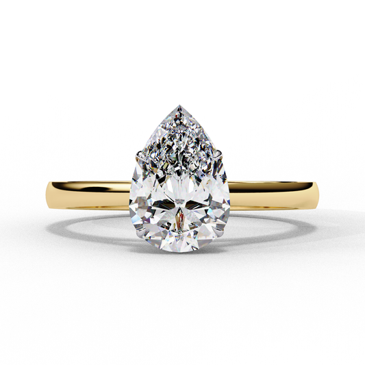 Coralia Icon Pear Solitaire Ring