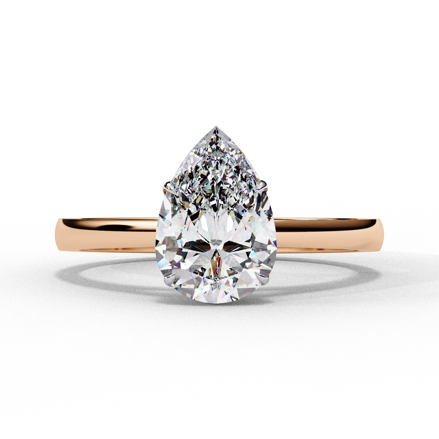 Coralia Icon Pear Solitaire Ring