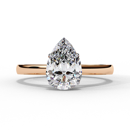 Coralia Icon Pear Solitaire Ring