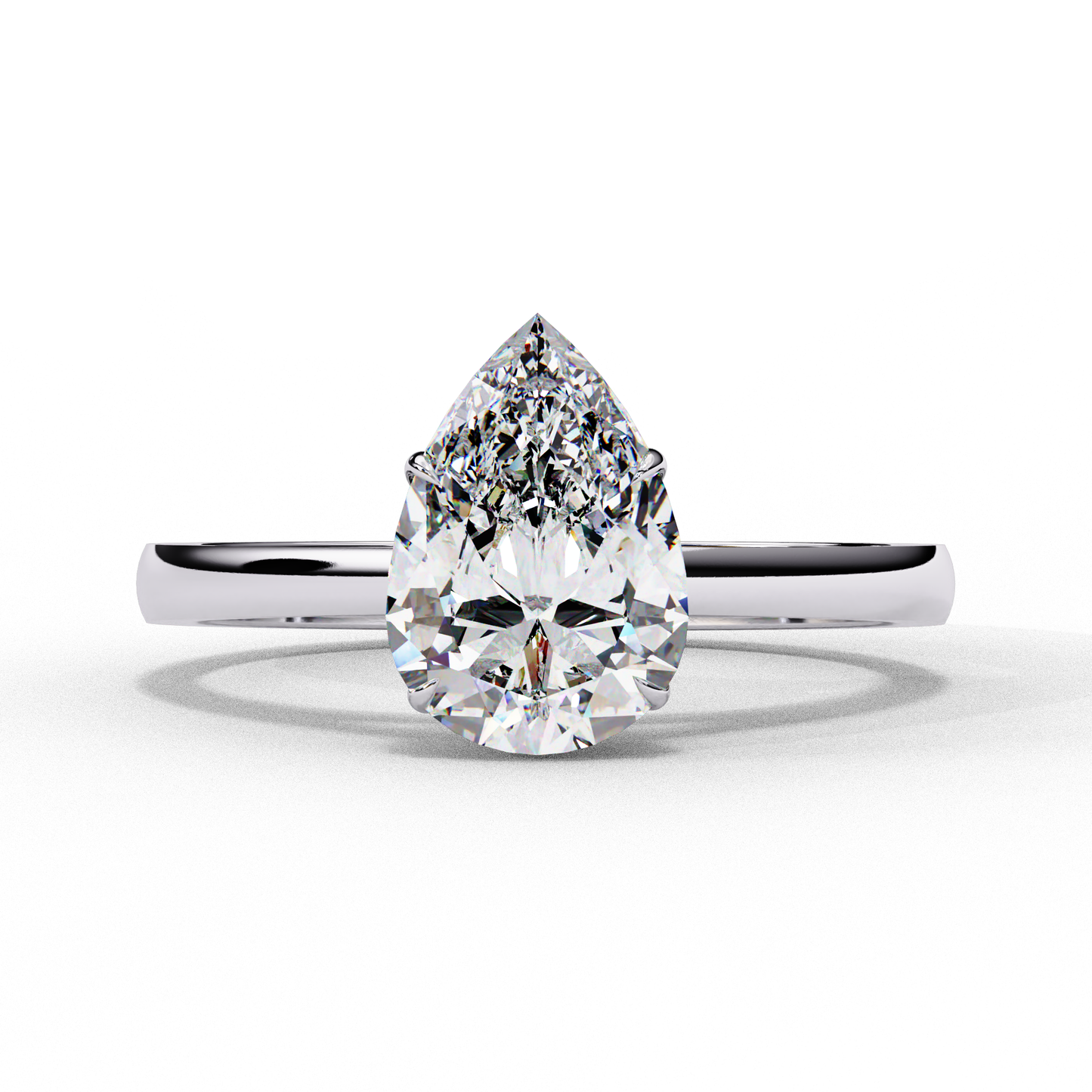 Coralia Icon Pear Solitaire Ring