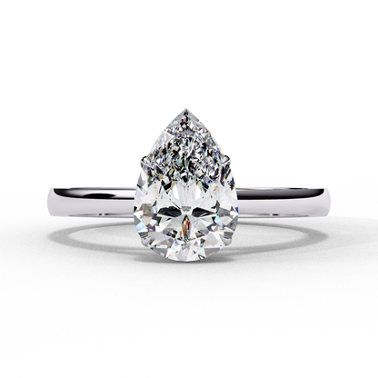 Coralia Icon Pear Solitaire Ring