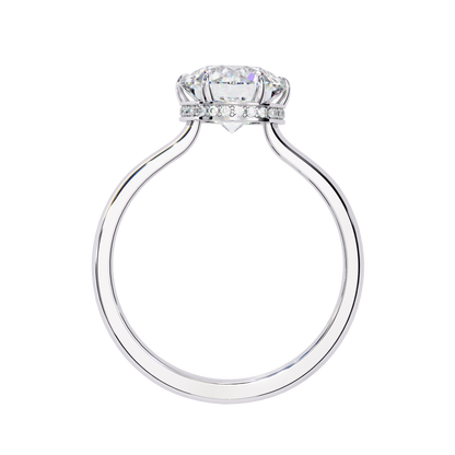 Luxe Crown Round Solitaire Ring