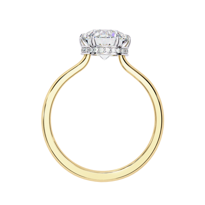 Luxe Crown Round Solitaire Ring
