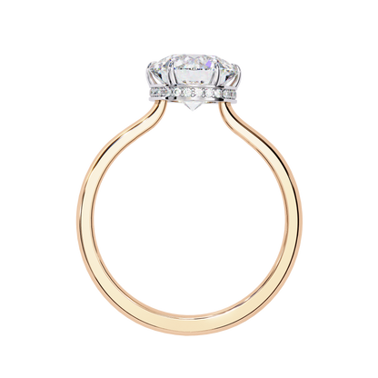 Luxe Crown Round Solitaire Ring