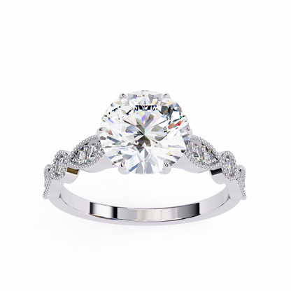 Empress Glow Round Cut Solitaire Ring