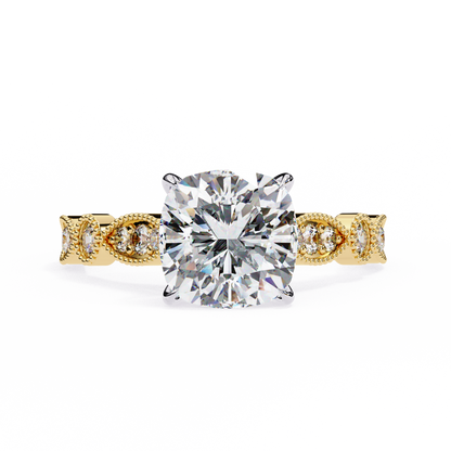Tranquil Gleam Cushion Cut Solitaire Ring