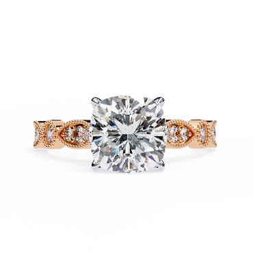 Tranquil Gleam Cushion Cut Solitaire Ring