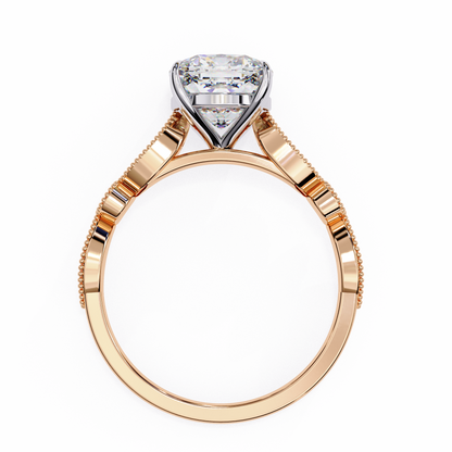 Tranquil Gleam Cushion Cut Solitaire Ring