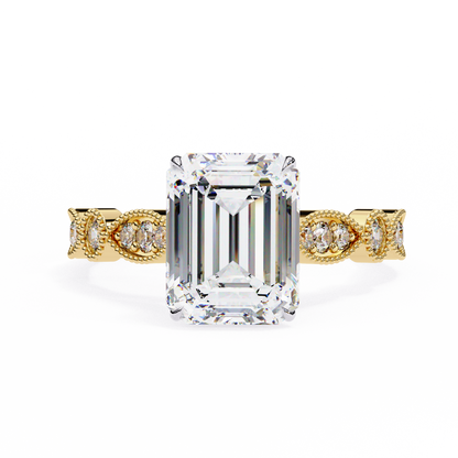 Opaline Majesty Emerald Cut Solitaire Ring