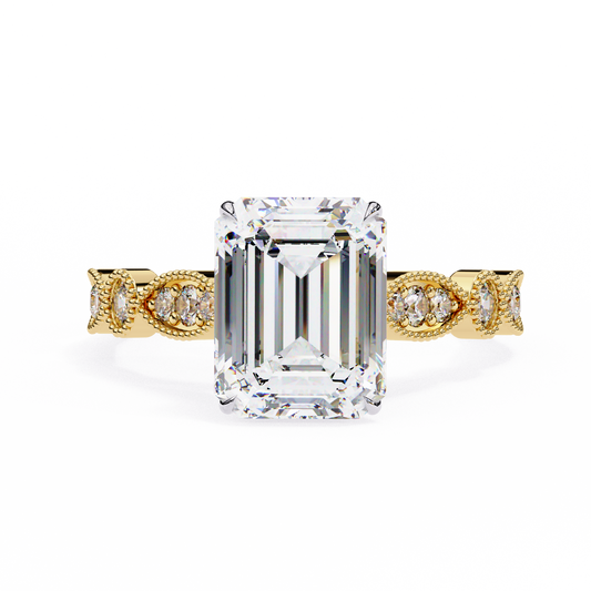 Opaline Majesty Emerald Cut Solitaire Ring
