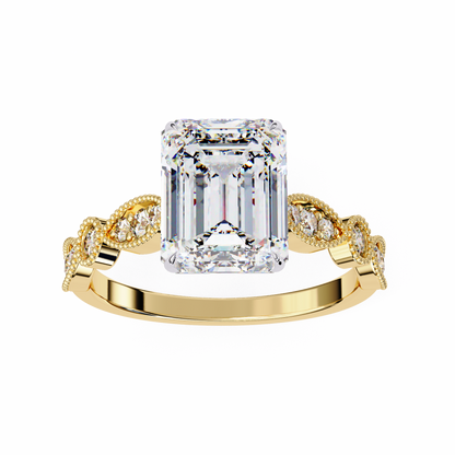 Opaline Majesty Emerald Cut Solitaire Ring