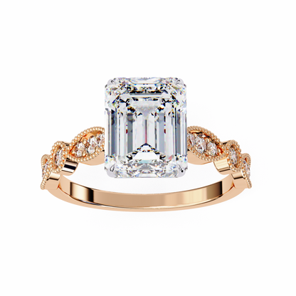 Opaline Majesty Emerald Cut Solitaire Ring