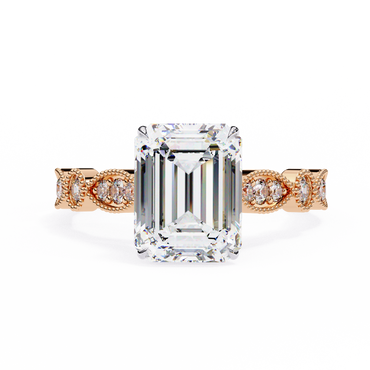 Opaline Majesty Emerald Cut Solitaire Ring