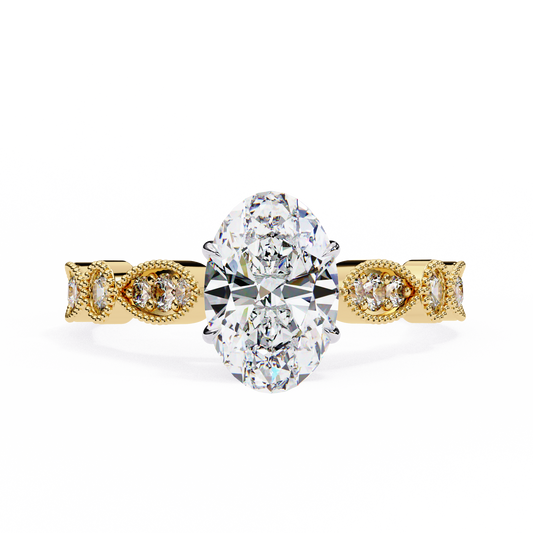 Celestial Dew Oval Solitaire Ring