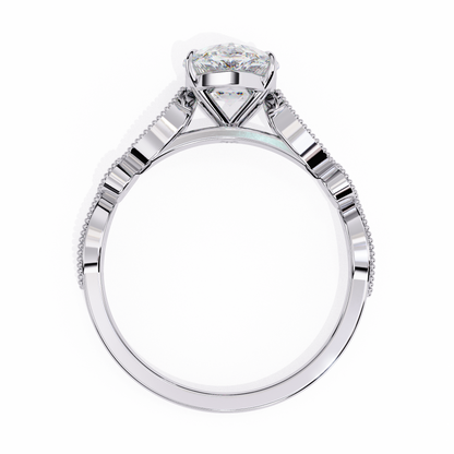 Celestial Dew Oval Solitaire Ring