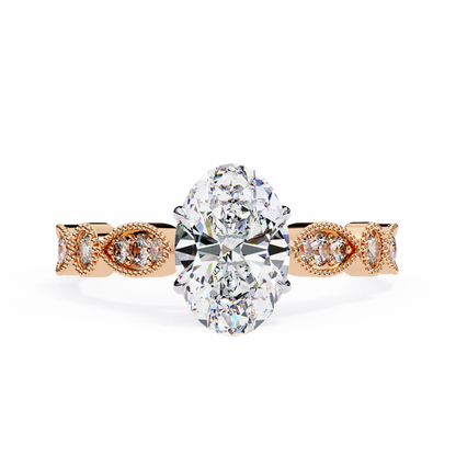 Celestial Dew Oval Solitaire Ring