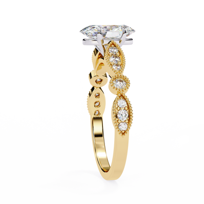 Celestial Dew Oval Solitaire Ring