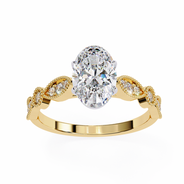 Celestial Dew Oval Solitaire Ring
