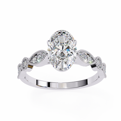 Celestial Dew Oval Solitaire Ring