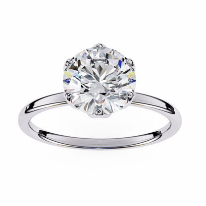 Gleaming Vow Round Solitaire Ring