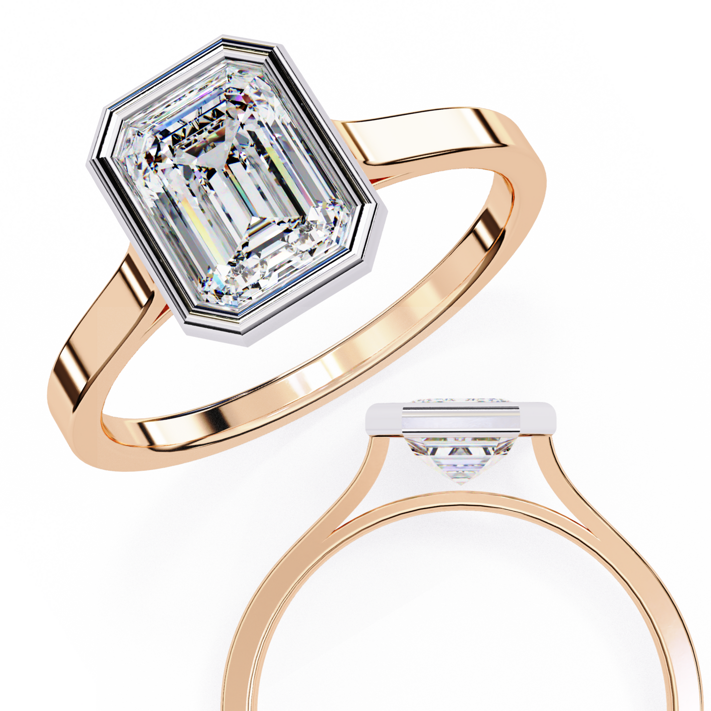 Isola Brillio Emerald Solitaire Ring