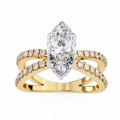 Allegra Aurum Marquise Solitaire Ring