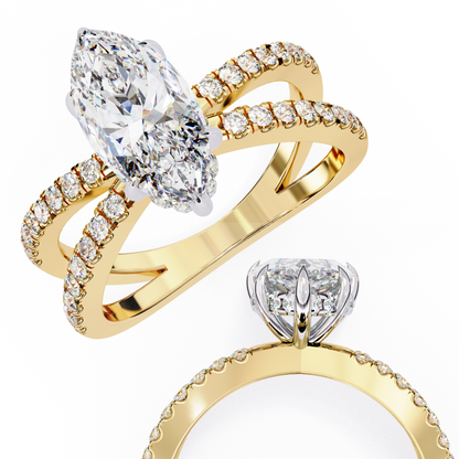 Allegra Aurum Marquise Solitaire Ring