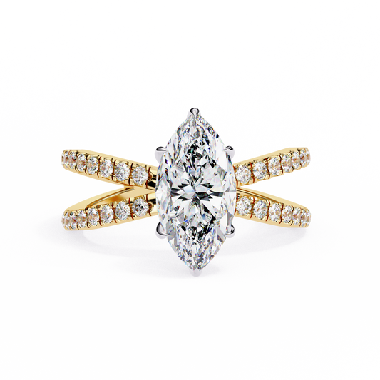 Allegra Aurum Marquise Solitaire Ring