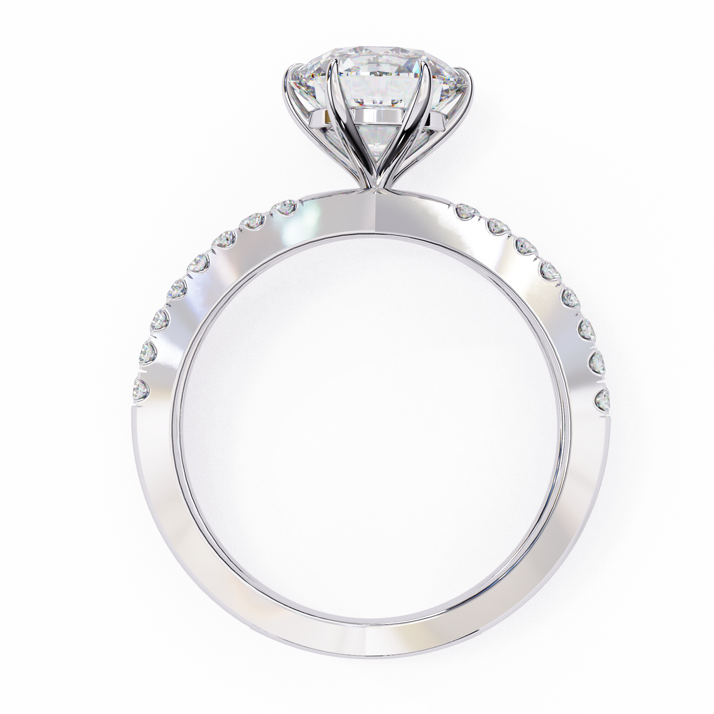 Cadenza Solé Round Solitaire Ring