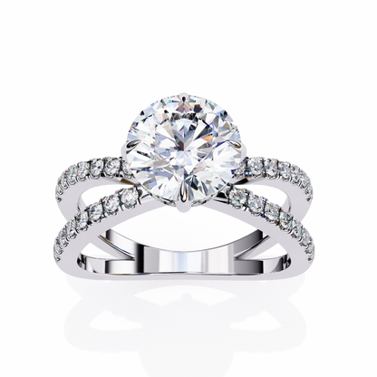 Cadenza Solé Round Solitaire Ring