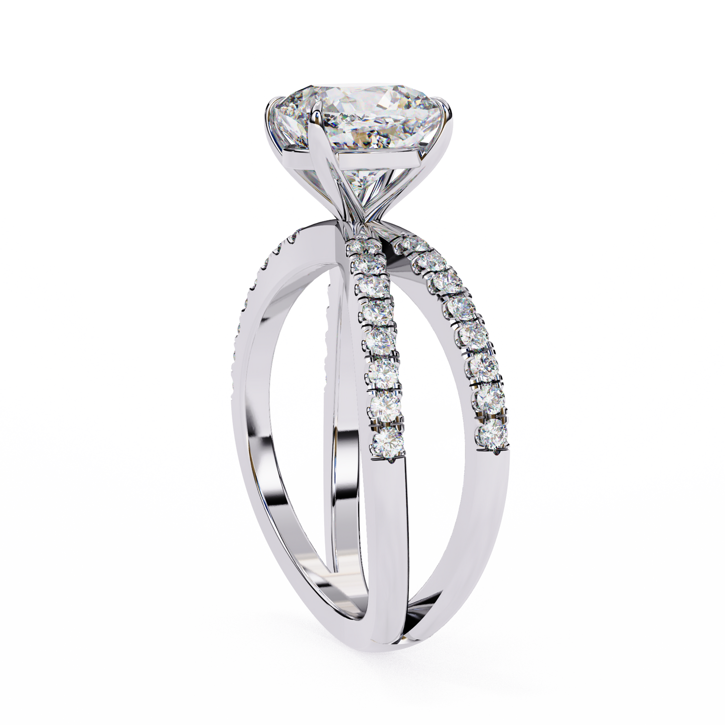 Elara Sereno Cushion Solitaire Ring