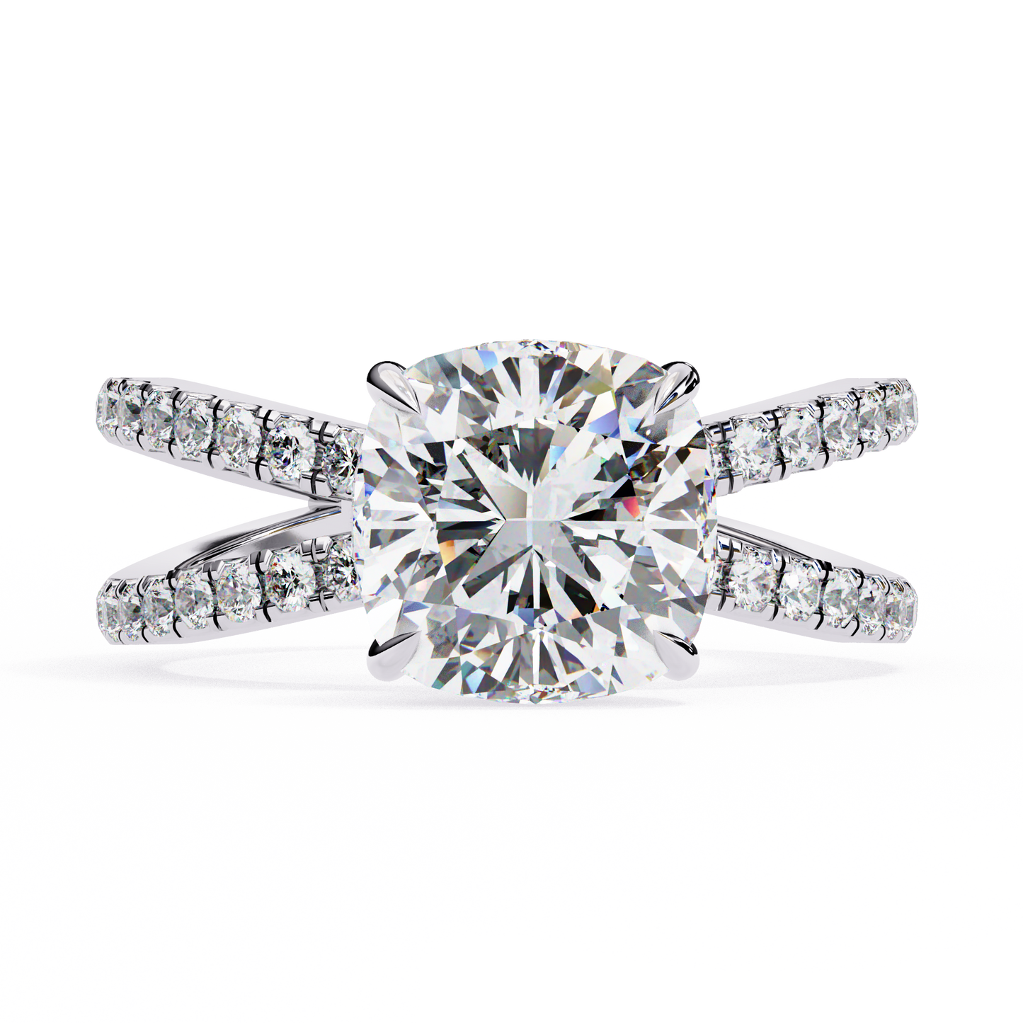 Elara Sereno Cushion Solitaire Ring