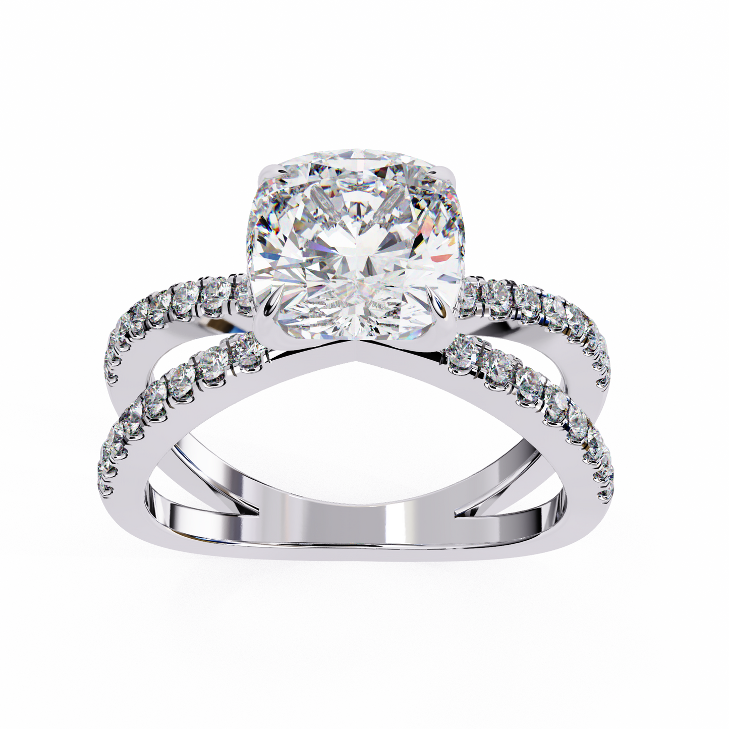 Elara Sereno Cushion Solitaire Ring