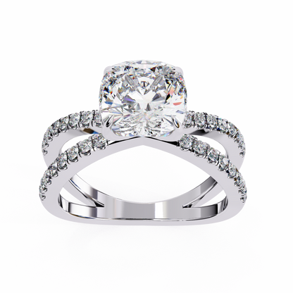 Elara Sereno Cushion Solitaire Ring