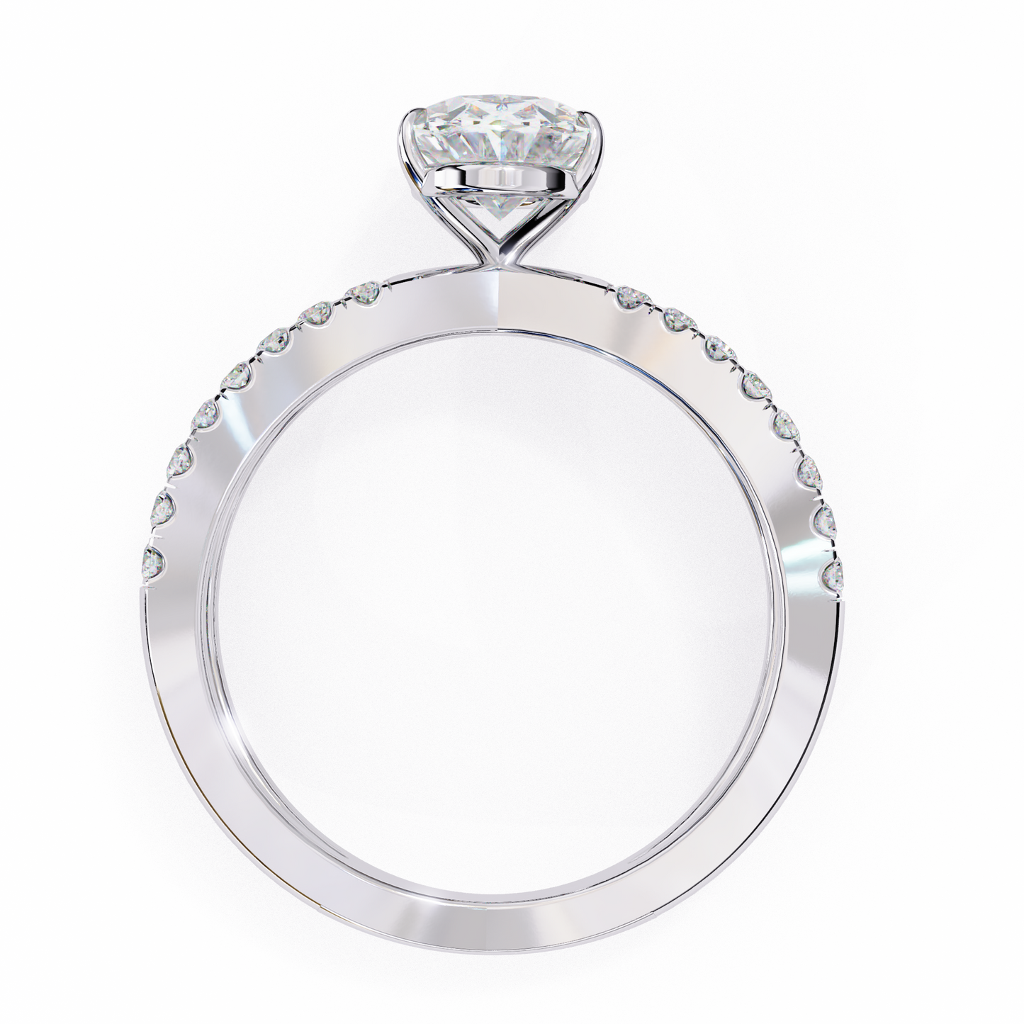 Verona Apex Oval Solitaire Ring